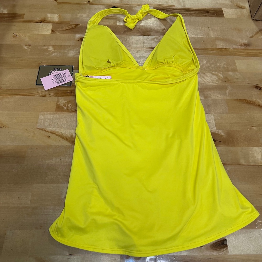 Vintage NWT Juicy Couture Regal Halter Swim Dress Gold Buttons $164 MSRP Size M - Picture 4 of 8